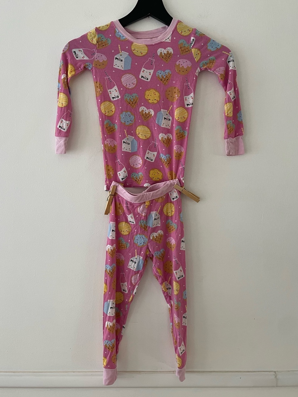 Little Sleepies Milk and Cookies Pajama Set Size 2T